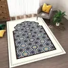 Muslim Prayer Carpet Flannel Worship Blanket Kneel Embossing Floor Mats Washable Non-slip Soft Portable Rug Travel 240424