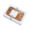 3/6/9/12pcs Kraft Paper Candy Box Clear Window Party Favor Gift Cookies Bakery Box Packaging Bag New Year Christmas Decoration