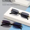 Квадратные солнцезащитные очки без оправы прямоугольник Популярные женщины Мужчины оттенки маленькие солнцезащитные очки для женщин -самец Лето путешествуют Cavallo Bianco CB