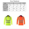 T-shirts veiligheid lange mouw t-shirt reflecterende strepen veiligheid hivis geel gebreide shirt heldere constructie werkkleding voor mannen en vrouwen