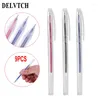 9Pcs Set Transparent Gel Pen 0.5mm Needle Tip Blue Black Red Ink Refill Rod Handle Office School Writing Stationery Kids Gift