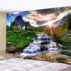 Tapissries Landscape Waterfall Big Tapestry Eesthetics Room Decoration Wall Hanging Bohemian Hippie Home Bakgrund