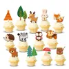Sneaise ormanlık hayvan yaratıkları kek toppers için ormanlık doğum günü partisi bebek duş dekor çocuk doğum günü partisi malzemeleri