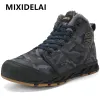 Stiefel Männer wasserdichte Knöchelstiefel Winter warme Plüschschnee Stiefel Männer Outdoor Sneaker Arbeiten Stiefel Männliche Gummi Winter Männerstiefel große Größe große Größe