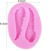 BYJUNYEOR C134 2PCS Epoxy Resin Silicone Moule Small Angel Wings Key Chocolate Candy Cake Decorating Tools DIY Baking Cuisine