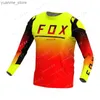 Camicie ciclistiche tops pipistrello in giù di magazzino camiseta motocross t-shirt enduro jersey biciclette in bicicletta per ciclismo Ciclismo Hombre Y240410