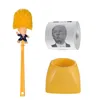 Creative Trump Toilet Brush Solder Donald Trump Brush Brush Head Silicone Bathroom Brushes Limpeza Definir Estátuas Amarelo Brush