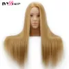 Mannequin- Cabeças com cabelo de 65 cm para penteados Tete de Cabeza manniquin bonecas de bonecas