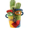 Вазы красочные лицевые абстрактные смола Flowerpot Creative Face Vase Уникальный орнамент для головы Fluse Pots Home Decor