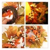 Decoratieve bloemen herfst tafel decor kunstmatig schuim faux bladeren hangende kransen thanksgiving gele blad pompoen krans decoations