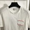 Tassel Drill T Shirt Women New Round Neck Classic Thin Shirt Loose Fashion Simple SHORT SLEED T -shirt