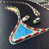 160x90cm Turbo Racing Portable Mat de caoutchouc 1:76 RC Mini voiture de piste pour la course de table