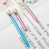 Créative Pearl Ballpoint stylos 14 Color Rotary Metal Ball Pen Scolar Bureau Écriture Points de balle T9I002611