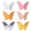 20pcs Butterfly Wine Glass Nome do lugar Cartão de festas de borboleta Marca Marca Aniversário De casamento Decorações de festas de festa presentes de festa