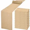 Gratuit par UPS!10pcs 30x275cm de table de jute coureur de jute de jute de jute en dente