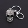 Keychains de style européen et américain Skull Keynchain Big Crystal Purse Sac Ornement de voiture Accessoires Clé Men de la mode