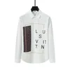 Luxusdesigner Herrenhemd Herren Frühling Herbst Denim Shirts Langarm Button-Down-Up Tops Casual M-XXXL