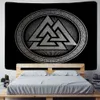 Viking Tomahawk Art Circular Tapestry Wall Hanging Bohemian Hippie Tarot Witchcraft Living Room Bedroom Home Decoration