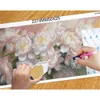 Diamond Mosaic Flower Picture of Rhinestone Peony 5D DIY BRODERERY PEINTURE DIAMAND FLOORS FULL DROOD Square