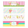 30pcs Thème de crème glacée Birthday Bottle Bottle Labels Personnalisez le premier anniversaire Baby Shower Stickers de fête d'été personnalisés