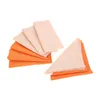6pcs tissus serviettes carré pure color polyester orange / champagne 48 * 48cm table de table décor de mariage de fête de mariage banquet