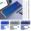 Tillbehör 127Keys Klein Blue KeyCaps PBT Double Shot OEM Profile Gaming KeyCaps för Mechanical Keyboard Custom MX Switches GK61 Red Dragon