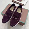 Mocassini per camminata estiva Loro Mens Domande abito da donna piatto in pelle in pelle bassa in pelle in pelle mocsins comof sneaker casual sneaker manda scarpe e sacchetti di polvere