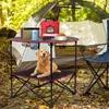 Tables de pique-nique pliant meubles de camp de la plage de toile imperméable à l'extérieur avec 4 tasses porte-porte