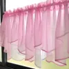 Cortina de cascata pura de bebê clara para cozinha, tratamento de janela extra larga, cortinas brancas de camada de tração de babados chiques e chiques