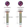 Parafuso de titânio weiqijie m6/m8 x 10/15/20/2010/30/35/40/45/50/60/65mm para parafuso de cabeça de contra -balcão allen key para motocicleta de bicicleta