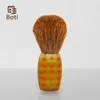 Boti raser pinceau marron Horse Hair Bulb Type avec Golden Carpe Handle's Men's Wet Shave Tools