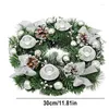 Fleurs décoratives de l'avent de Noël en couronne de bougies de bougies de bougies avec des supports de 4pcs 11.81in