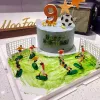 1Set Soccer Football Cake Toppers Fußball -Themenparty -Tor Athlet Puppe Cupcake Topper für Kinder Geburtstagsfeier Kuchen Dekor -Werkzeuge