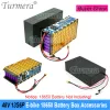 Turmera 13S6P 48V 52V E-Bike Box 18650 Uchwyt z spawaniem Nickel 13S 20A BMS dla E-Scooter lub Electric Rower Zastosowanie baterii