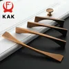 KAK Yellow Bronze Furniture Handle Vintage European Style Bronze Kitchen Cabinet Handles Drawer Knobs Door Pulls Hardware