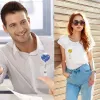 Renkli Reçine Rhinestone Love Easy-Pull Toka Dönen Timsah Klipsi Kolay-Pull Doktor Hemşire Öğrencisi Geri Çekilebilir Kimlik Tokası 0410