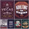 Vintage Las Vegas Casino Gamble Quotes Nordic Poster Wall Art Canvas Pittura Murale Piccolo per soggiorno Decorazioni per la casa senza cornice