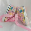 Sneakers Handmade Bow Pearl Rhinestones Baby Girls Shoes Hairband First Walker Sparkle Christmas Mermaid Crystals Princess Shoes Shower