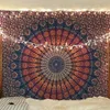 Indian Hippie Bohemian Psychedelic Golden Blue Peacock Wall Wall Apped Bianchestraggio Golden Blue, parete di arazzi regina