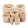 20/30/40/50/60/70/80mm Unfinished Solid Natural Wood Ring for DIY Project Crafts Wood Hoops Ornaments Jewelry Making Accessories