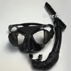 Máscara submarina para buceo Scuba Negro máscara negra de vidrio con máscara de snorkel de vidrio snorkel con caja de natación scuba scuba