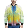 Herrenjacken Buddha Statue Mandala Print Bomber Jacke 3D Langarm Sweatshirt Cool Street Übergroße Reißverschlussmantel