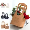 Boîte à fleurs portable Sac d'emballage en papier étanche Fleuriste Sac de porte-fleuris