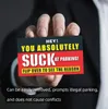 Parking Violation Sticker (50PCS) You Park Like an Idiot 3.5x2 Inch Bad Parking Cards Friendly No-stop Prompts Can Be Removed