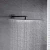 Newly Luxury 16 inch=40cm Rain Shower Head Big Top Sprayer Head With Shower Arm Wall Mounted Bathroom Shower Accessories