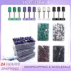 100 szt. Schuren Cap Pasme Voor Elektrische Manicure 180/120/80 Schuurbanden Sand Cap Purple Pierścień Pierścień