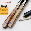 Cuppa 수제 스누커 큐 ​​3 4 스누커 큐 ​​케이스 세트 9.8mm 팁 Burl Wood Handle Black 8