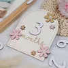 Party Decoration Baby Wooden Accessories Pography Props Born Memories Milestone Cards Monthly Blanket Babies Pos Birth Gifts