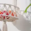 3 Laag Macrame Hanging Basket Boho Home Decor Flower Planthouder Hangende fruitmand voor keuken Indoor Outdoor Decoratief