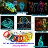 Het nyaste för DIY -billeksaker/hantverk Glow Party Supplies 2,3mm 1meter x 5 -stycken Multicolor Crazy El Wire Flexible Neno Light